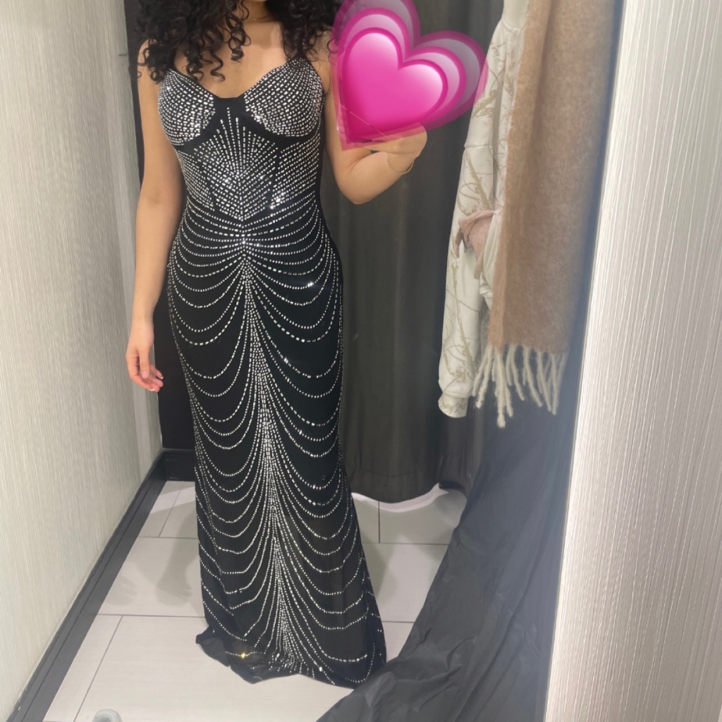 Black Sequins Maxi